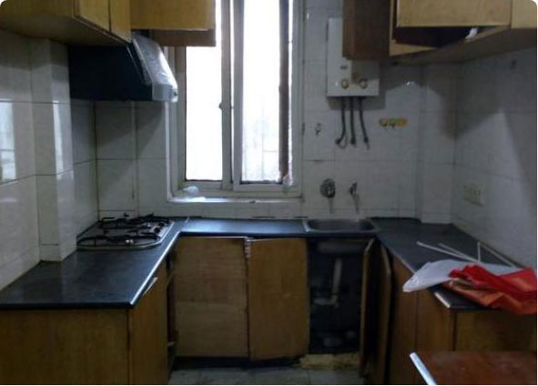 舊房老房裝修改造前廚房