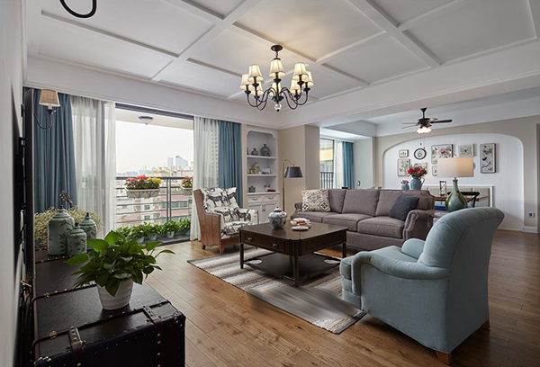 南寧翡翠時(shí)光252㎡戶型田園裝修風(fēng)格設(shè)計(jì)方案解析