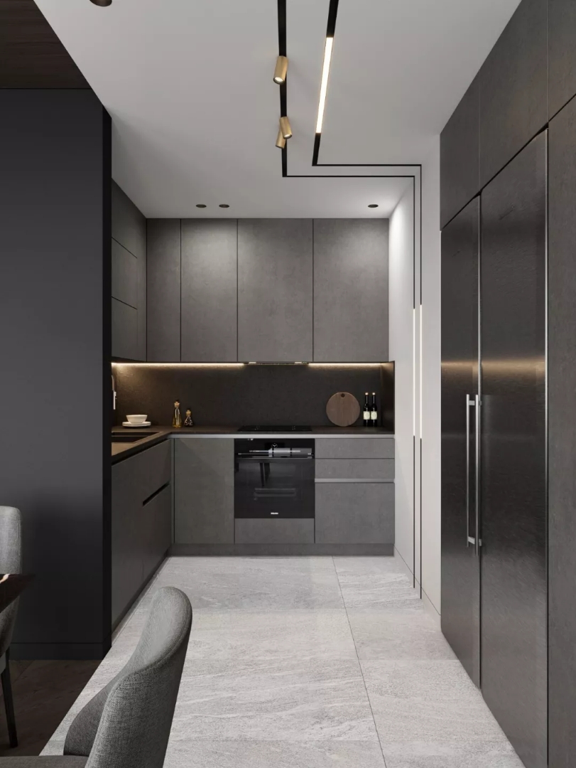 南寧榮和大地168㎡現(xiàn)代輕奢廚房裝修效果圖