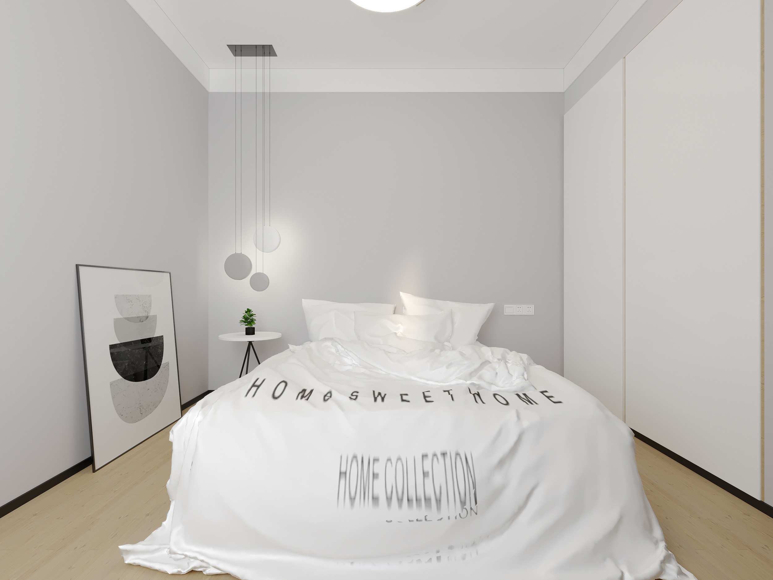 南寧光明城市夢溪苑160㎡臥室現(xiàn)代簡約裝修風(fēng)格案例效果圖