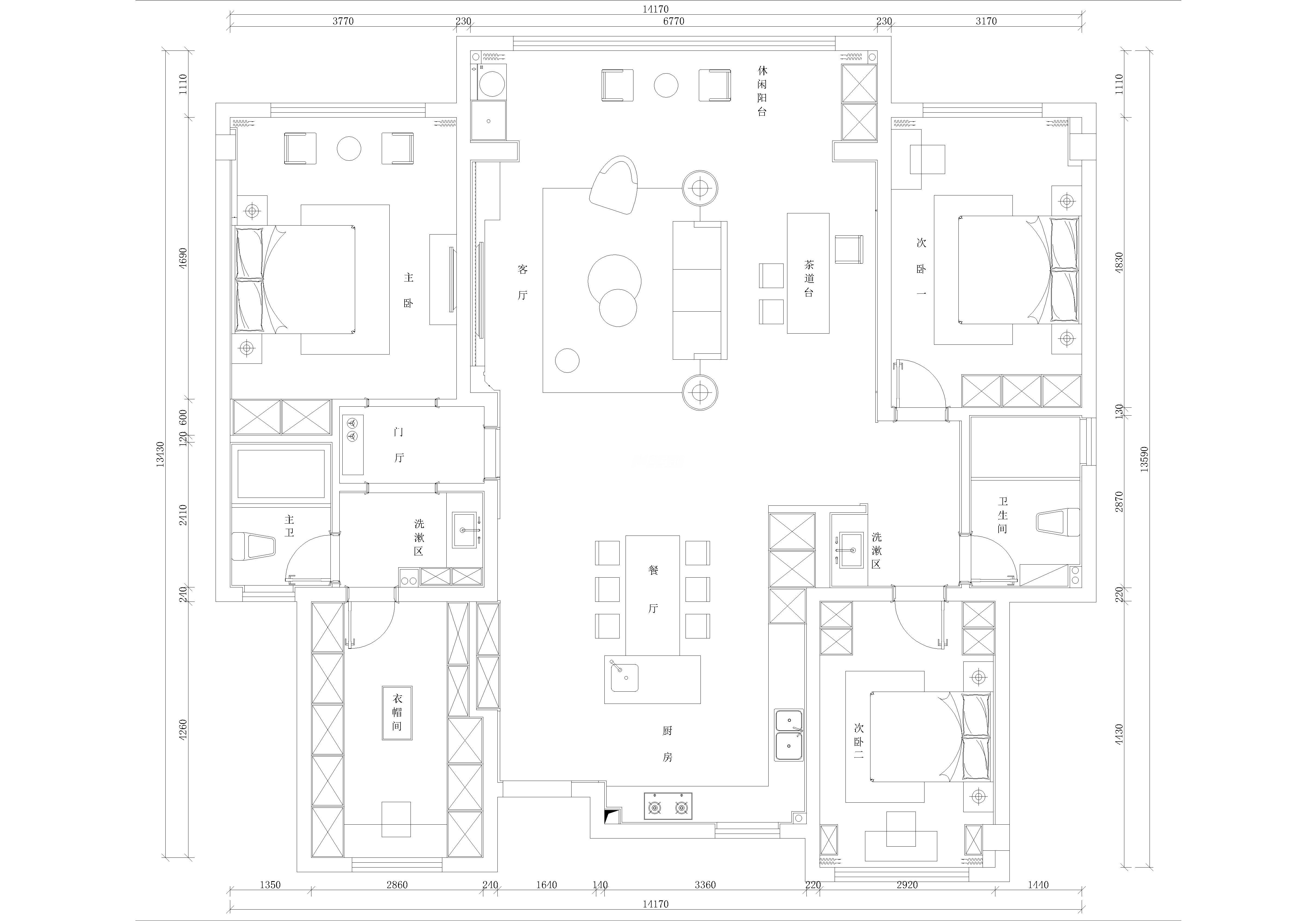 萬(wàn)科朗潤(rùn)150㎡平面圖
