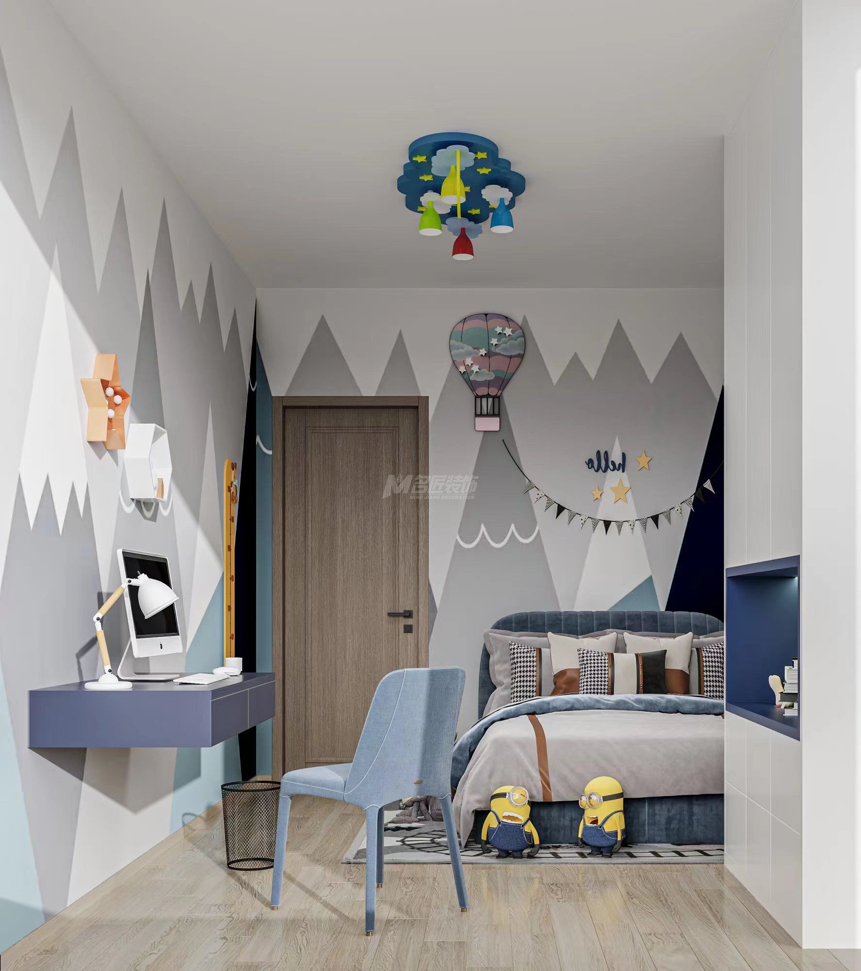 南寧廣源華府128㎡小孩房現(xiàn)代簡(jiǎn)約裝修風(fēng)格效果圖
