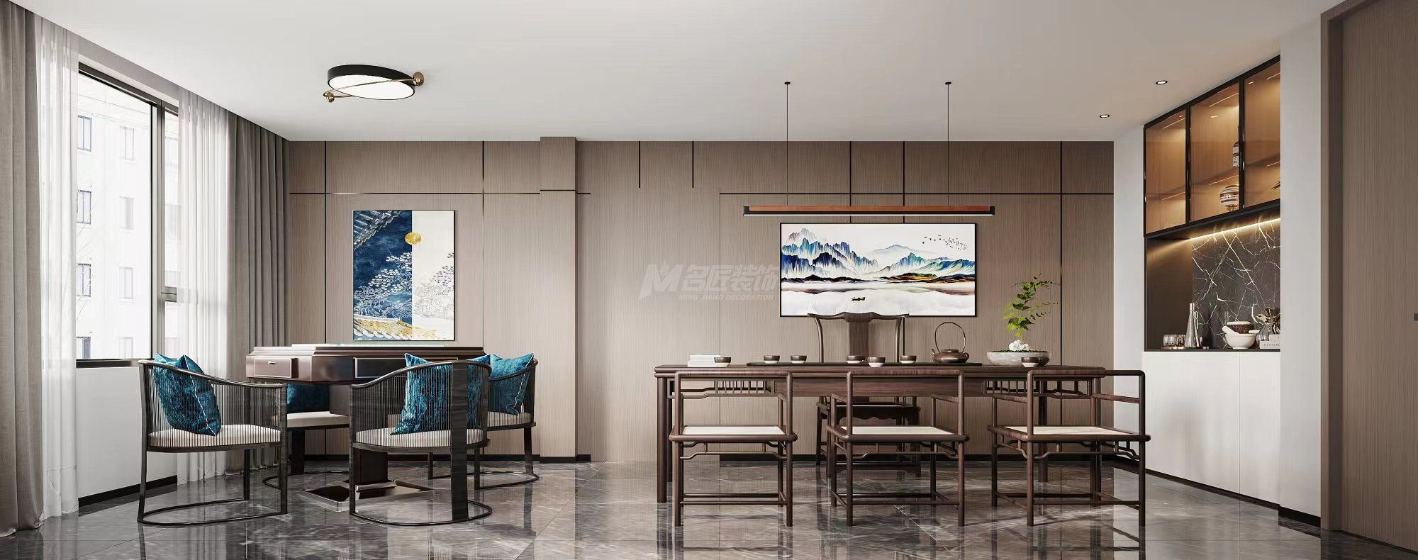 南寧嘉和城塞納左岸156茶室現(xiàn)代簡約裝修風(fēng)格效果圖