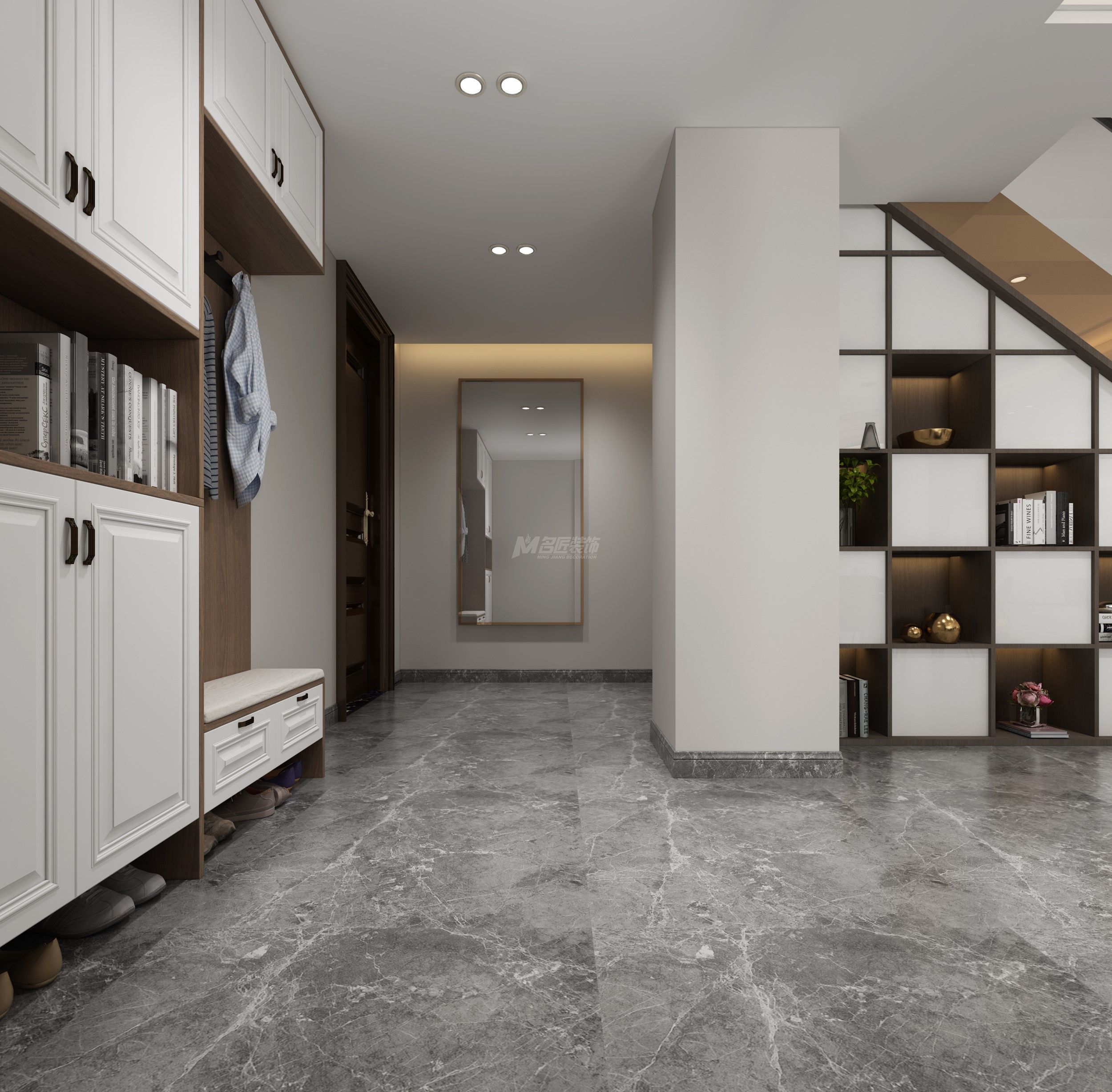 戴府330㎡玄關(guān)現(xiàn)代簡約裝修風(fēng)格效果圖