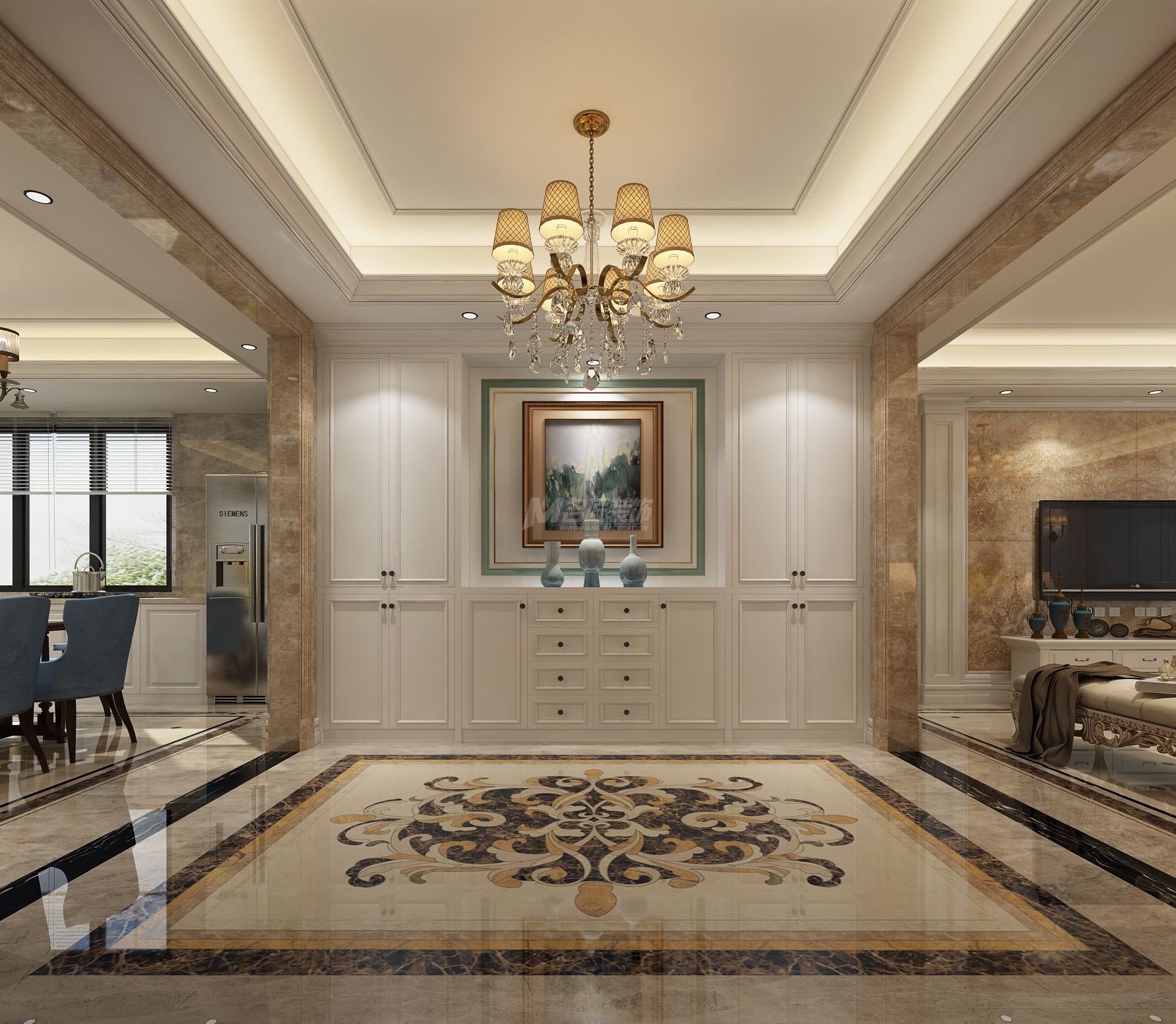 南寧中山路派出所175㎡玄關(guān)歐式裝修風(fēng)格效果圖