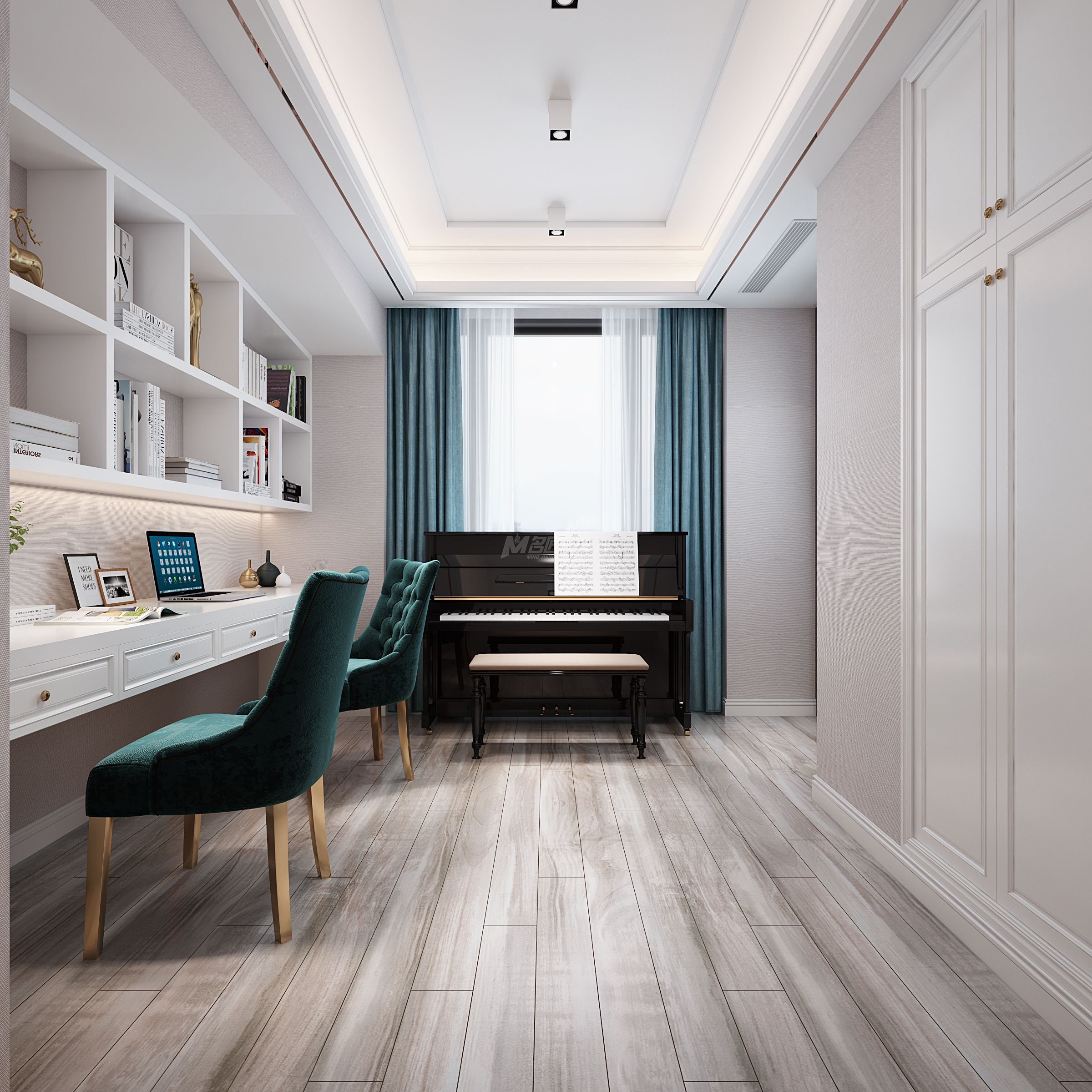 塞納維拉花園150㎡書房歐式裝修風(fēng)格效果圖