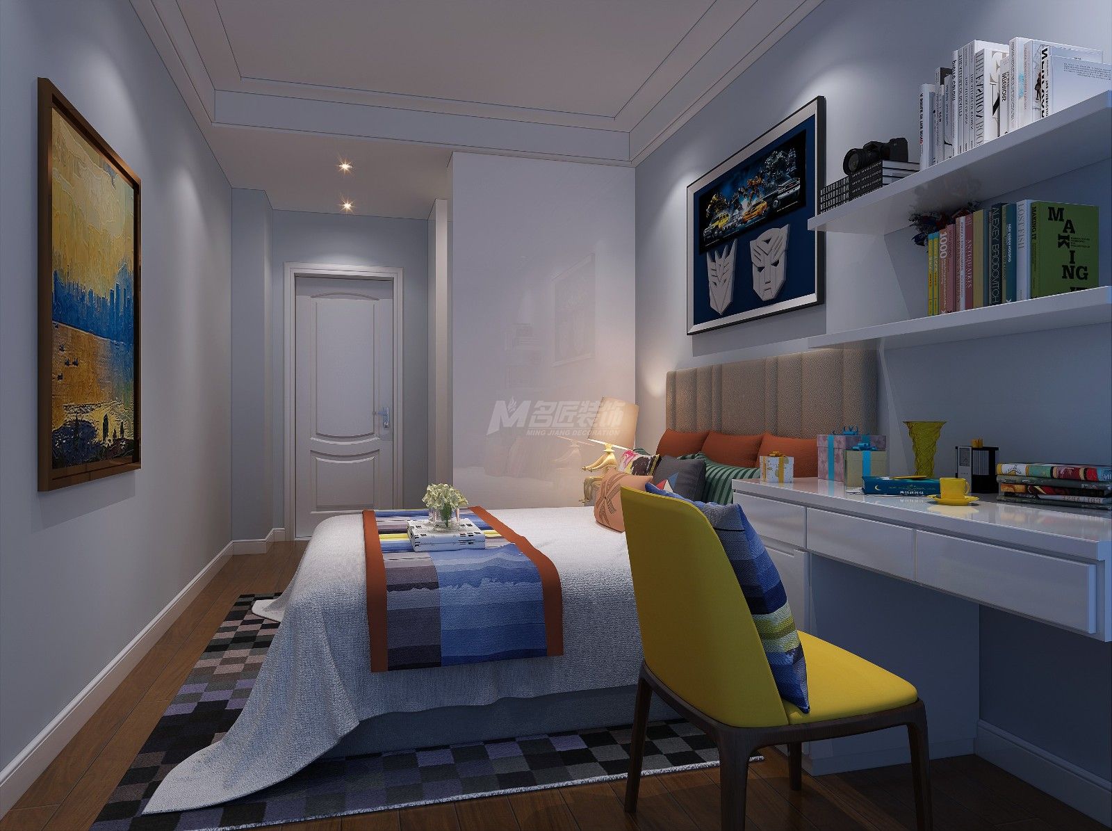 嘉和城溫莎南郡280㎡兒童房現(xiàn)代簡約裝修風(fēng)格效果圖