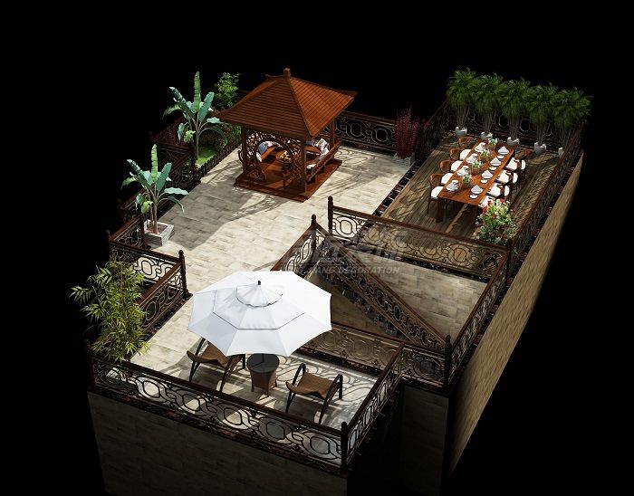 遠(yuǎn)辰山水860㎡露臺(tái)全景歐式裝修風(fēng)格效果圖