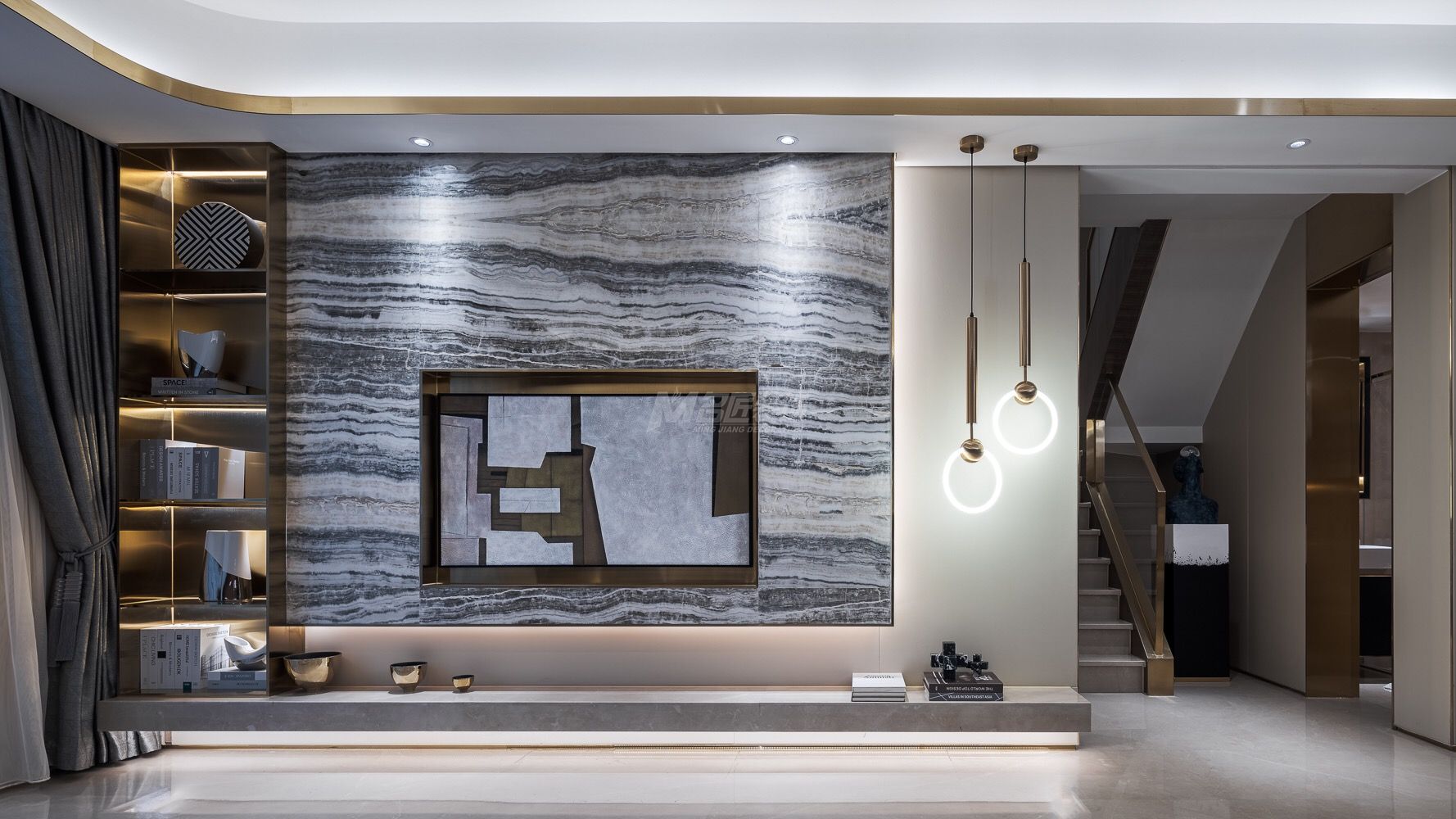 冠江墅216㎡過道現(xiàn)代簡(jiǎn)約裝修風(fēng)格效果圖