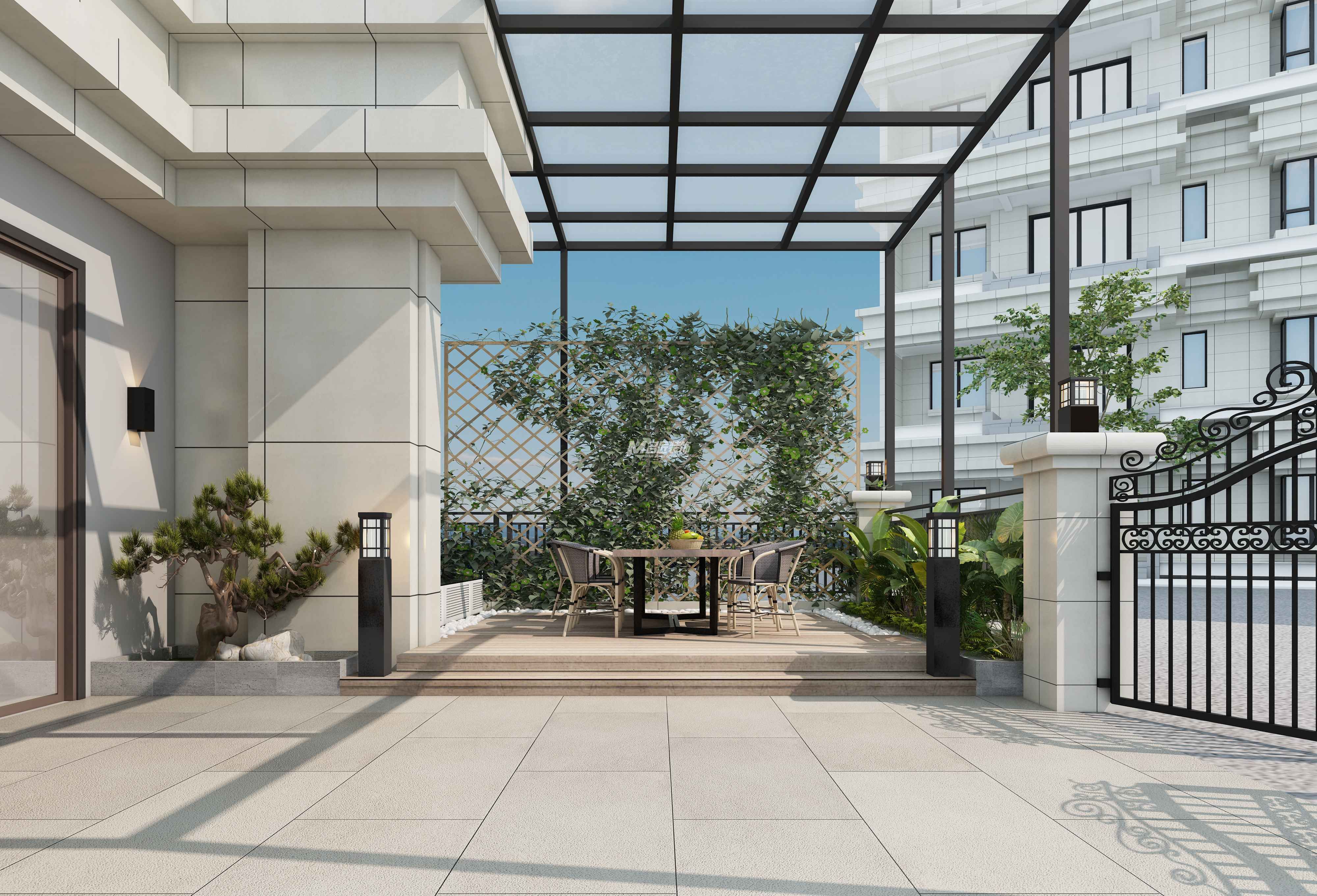 南寧恒大華府400㎡庭院現(xiàn)代輕奢裝修風格效果圖	