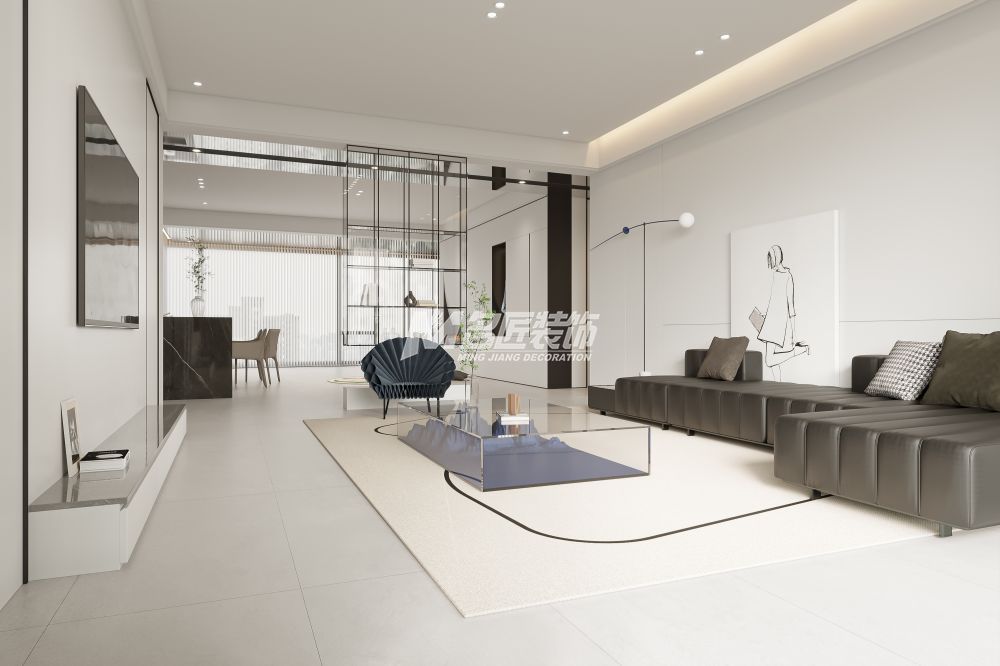 春江明月220㎡客廳現(xiàn)代簡約裝修風(fēng)格效果圖